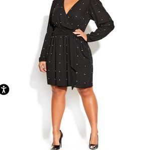 City Chic Black dress with bling